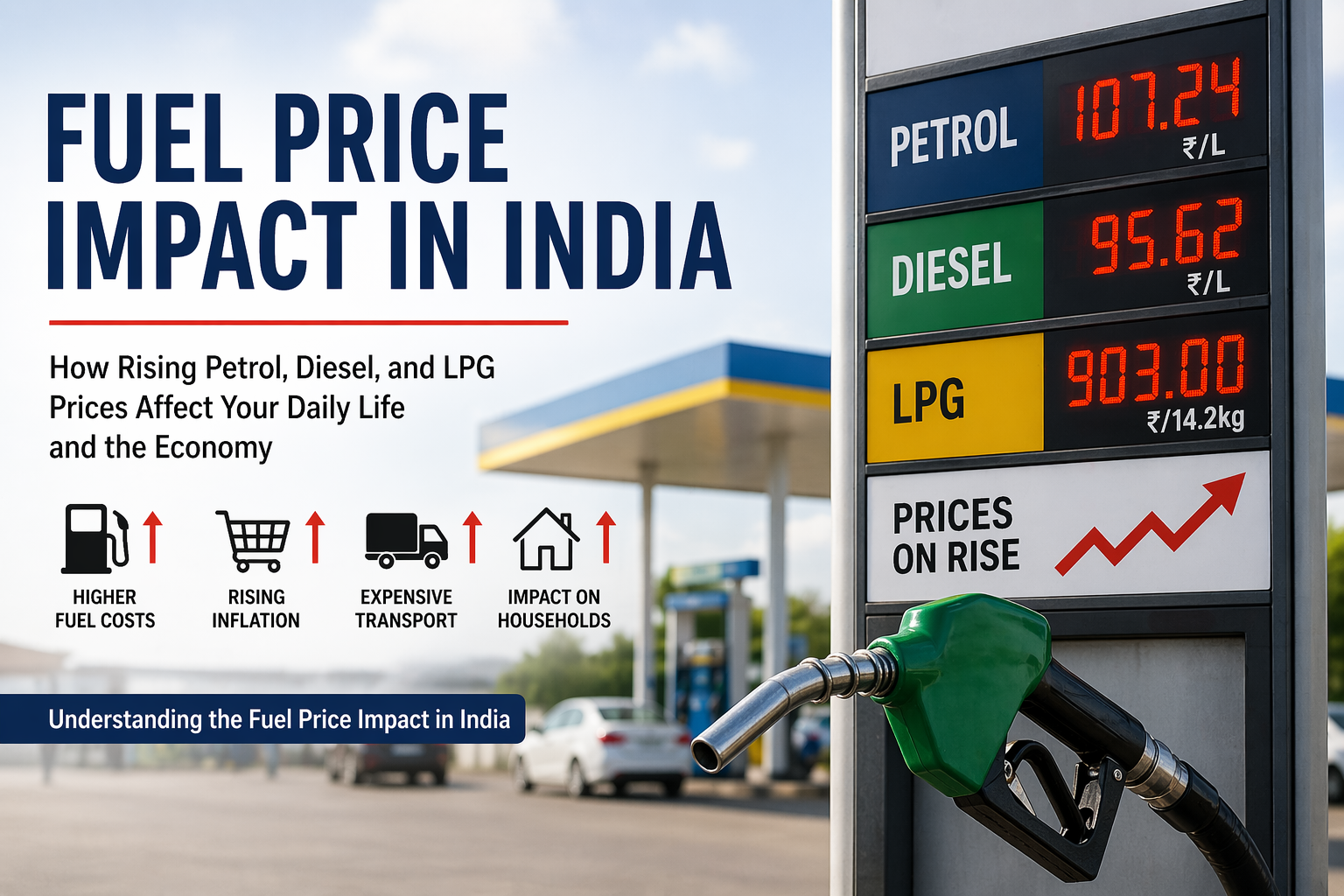 fuel price impact India petrol diesel LPG price rise inflation